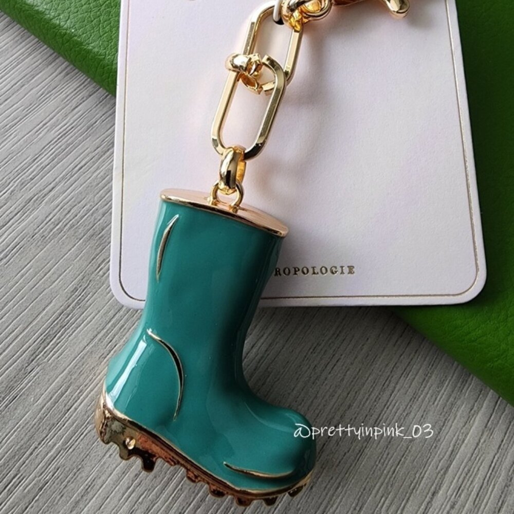 Anthropologie Bag Charm Keychain Rain Boot NEW